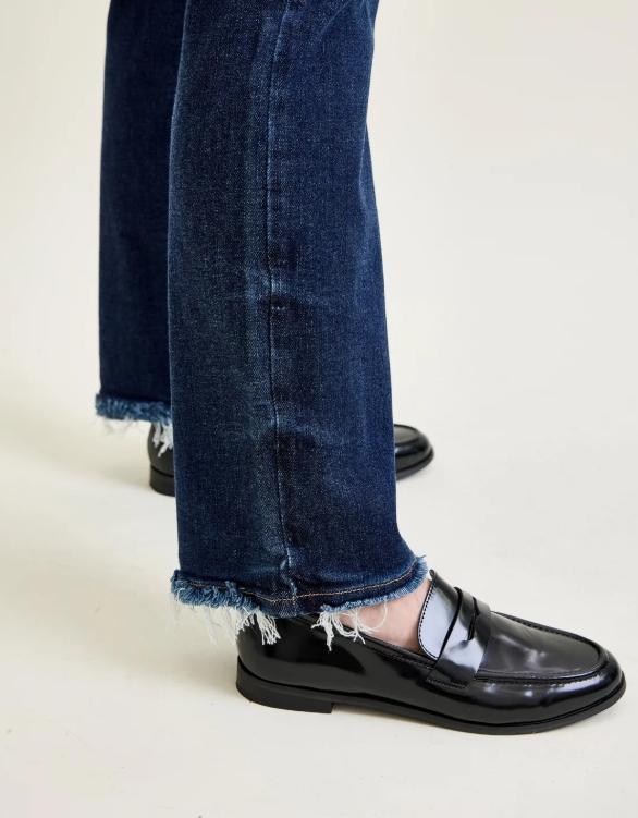 Judy Blue Selena Mid Rise Straight Leg with Fray Hem