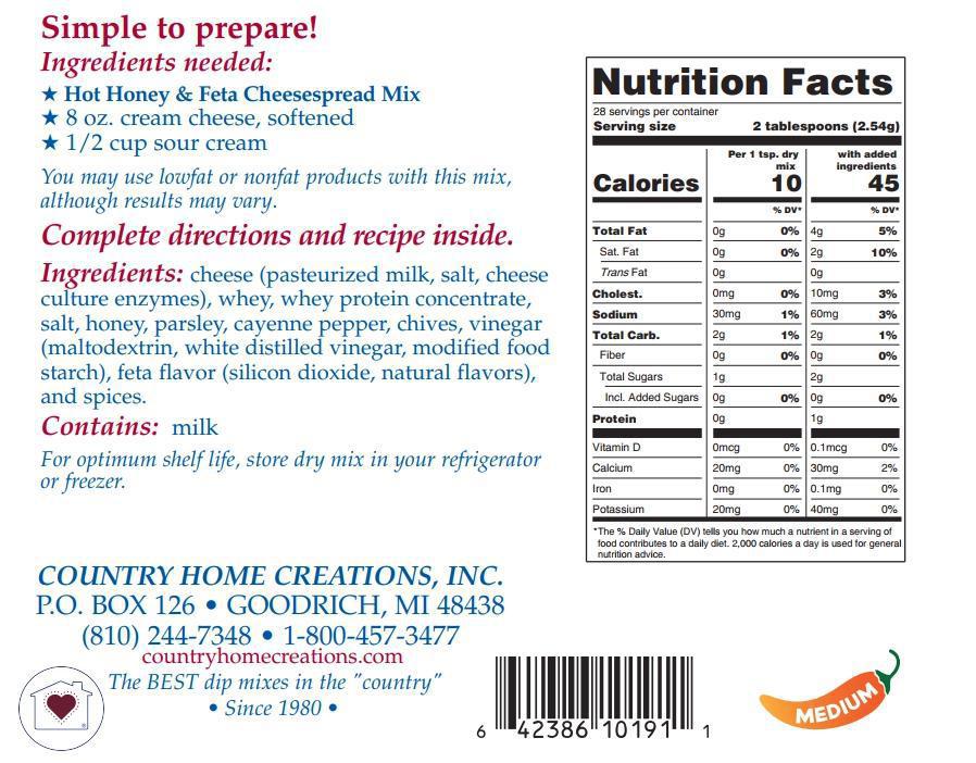 Country Home Creations Hot Honey & Feta Cheesespread Mix