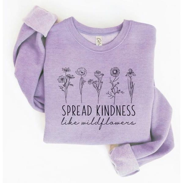 Spread Kindness Graphic Sweatshirt (Lilac)