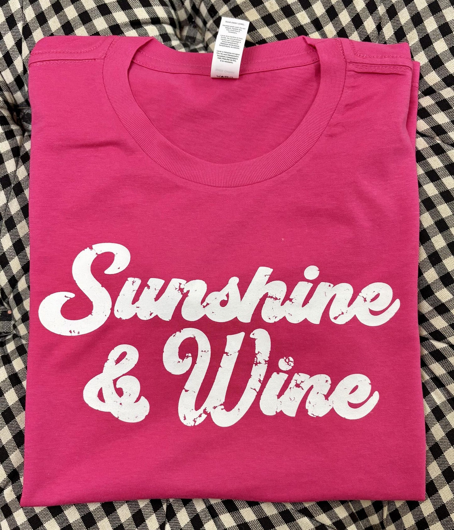Sunshine & Wine Short Sleeve Tee