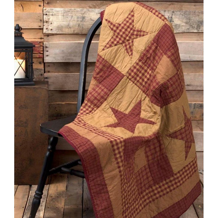 Ninepatch Star Quilted Throw (50x60)