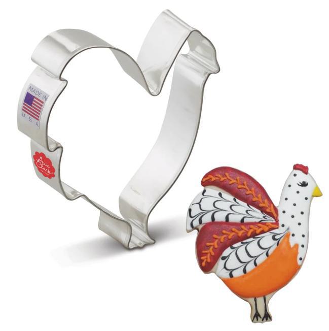 Rooster Cookie Cutter w/ Cookie Recipe