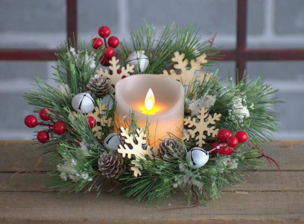 Sleigh Bells 4.5in Candle Ring