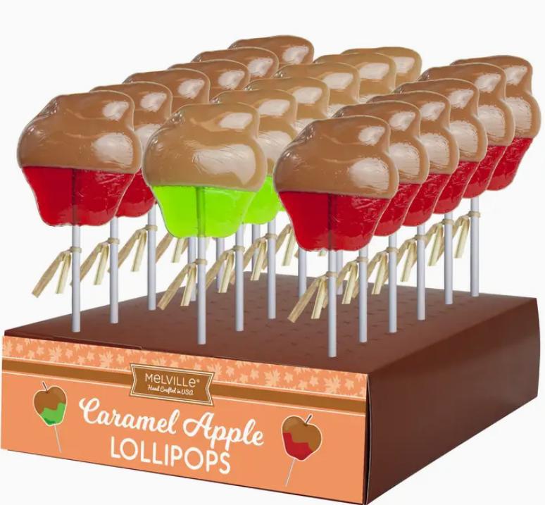 Caramel-Dipped Apple Lollipops (Assorted Flavors)