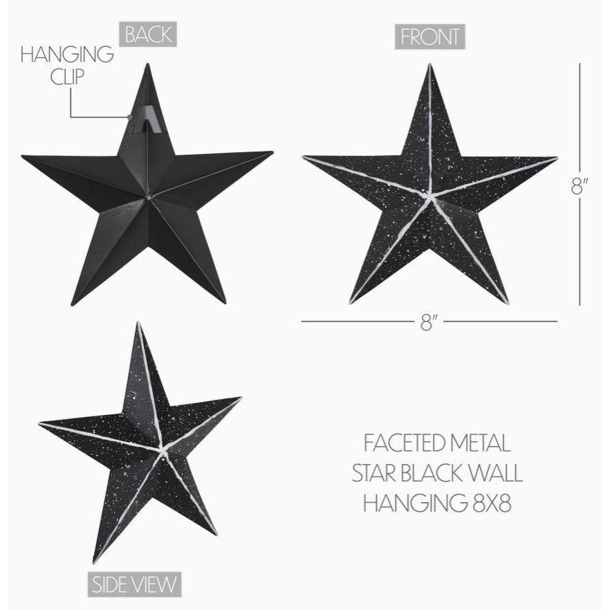 Metal Star Speckled Distressed (Black)