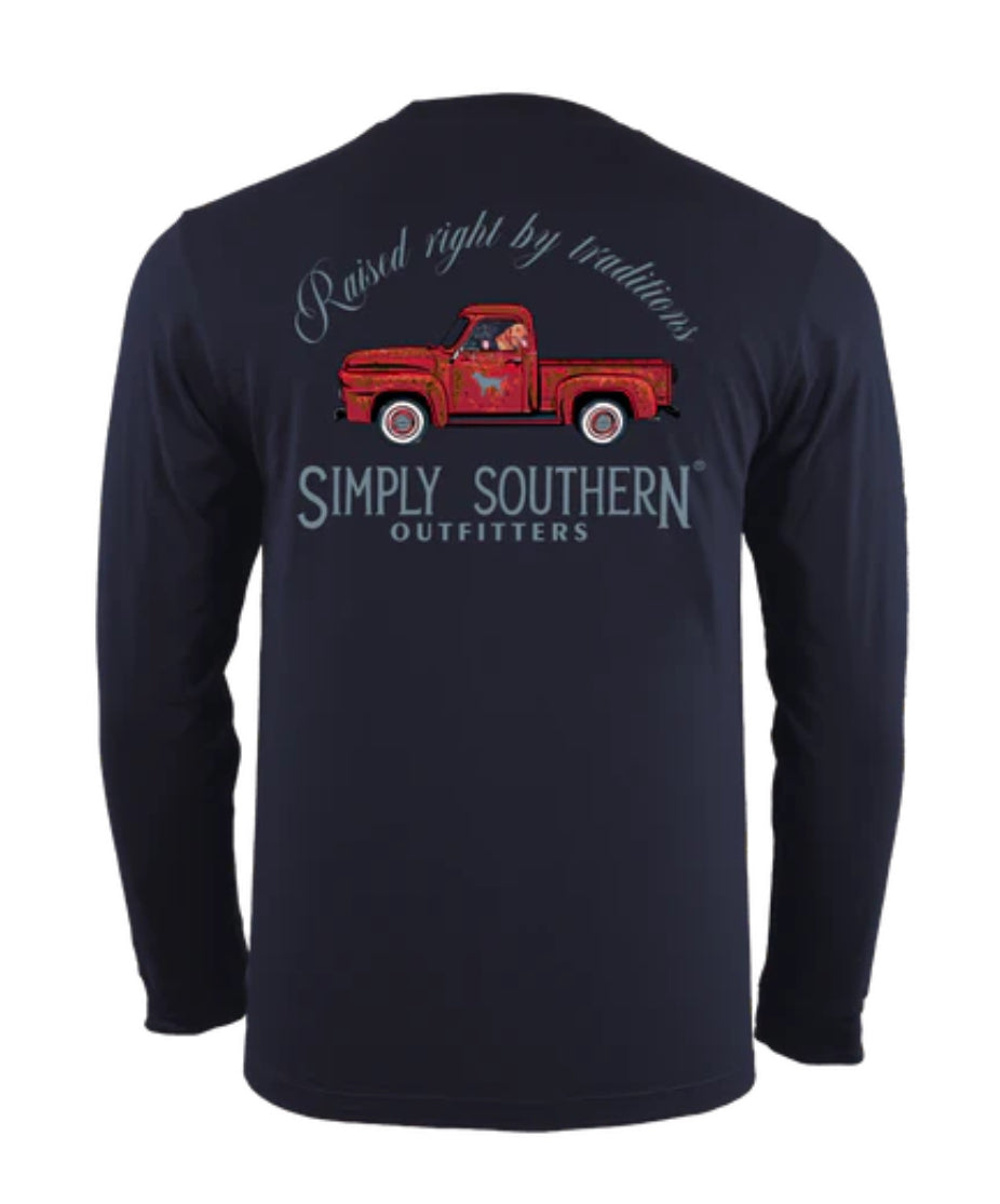Simply Southern Red Truck Long Sleeve Tee