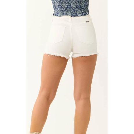 KanCan High Rise Shorts (White)