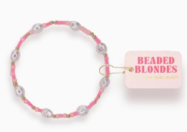 Beaded Blondes Flamingo Sprinkle Pearl Bracelet