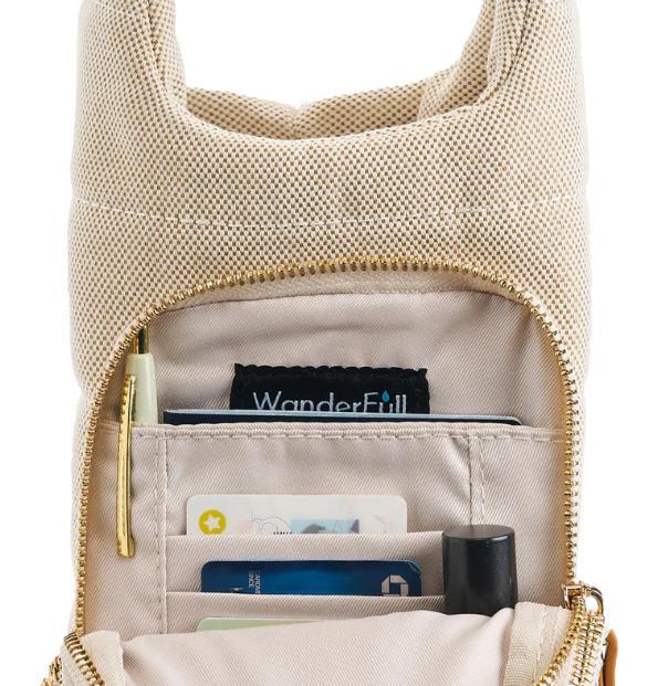 Oatmeal Canvas HydroBag with Canvas and Vegan Leather Strap