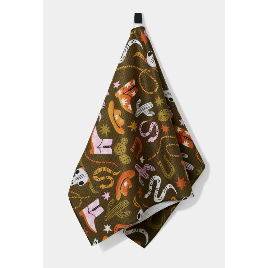 Geometry Kitchen Tea Towel Wild Cowboy