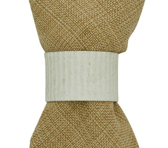 Crimped Napkin Ring Cream