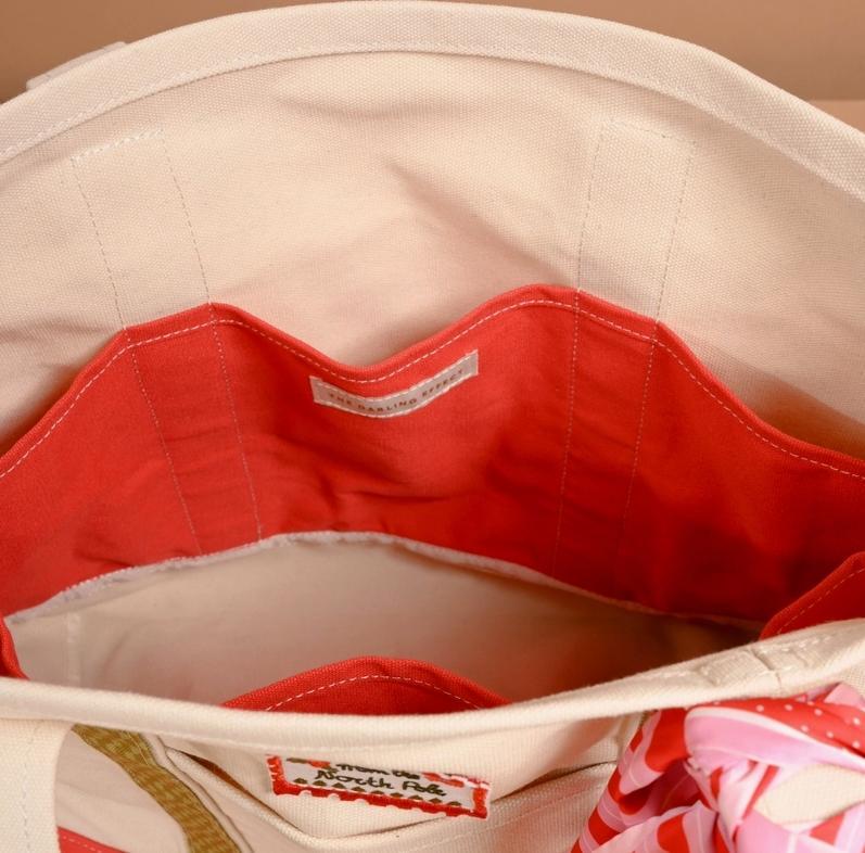 The Darling Canvas Tote Bag Peppermint Stripes