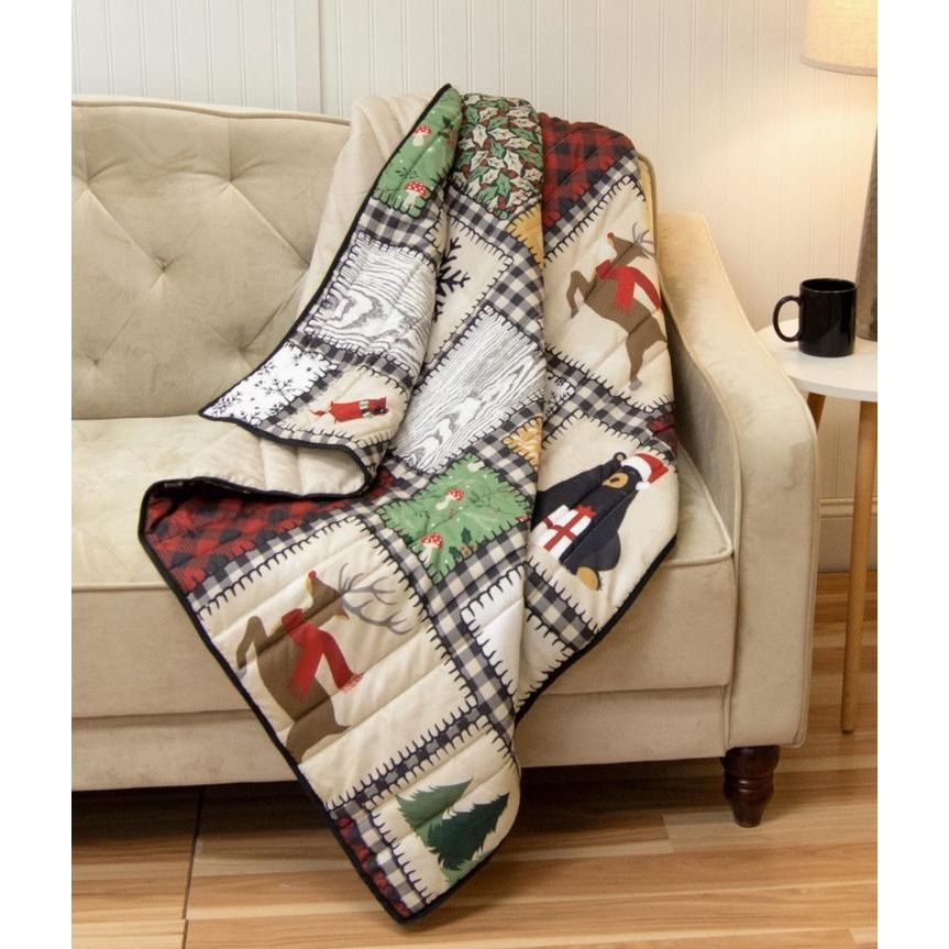 Winter Cottage Throw Blanket