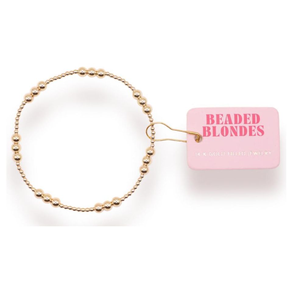 Beaded Blondes ILY Gold Bracelet