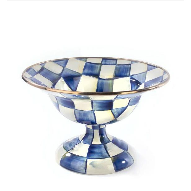 Mackenzie Childs Royal Check Compote (Small)