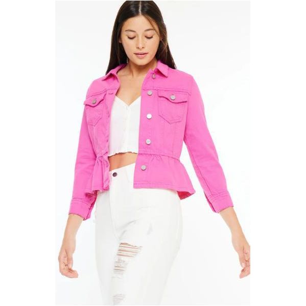 KanCan Marilou Peplum Denim Jacket