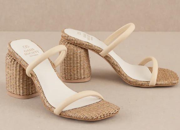 The Margaret Butter Rattan Heel
