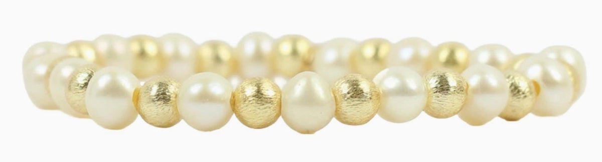 Annie Stretch Bracelet - Pearl Mix