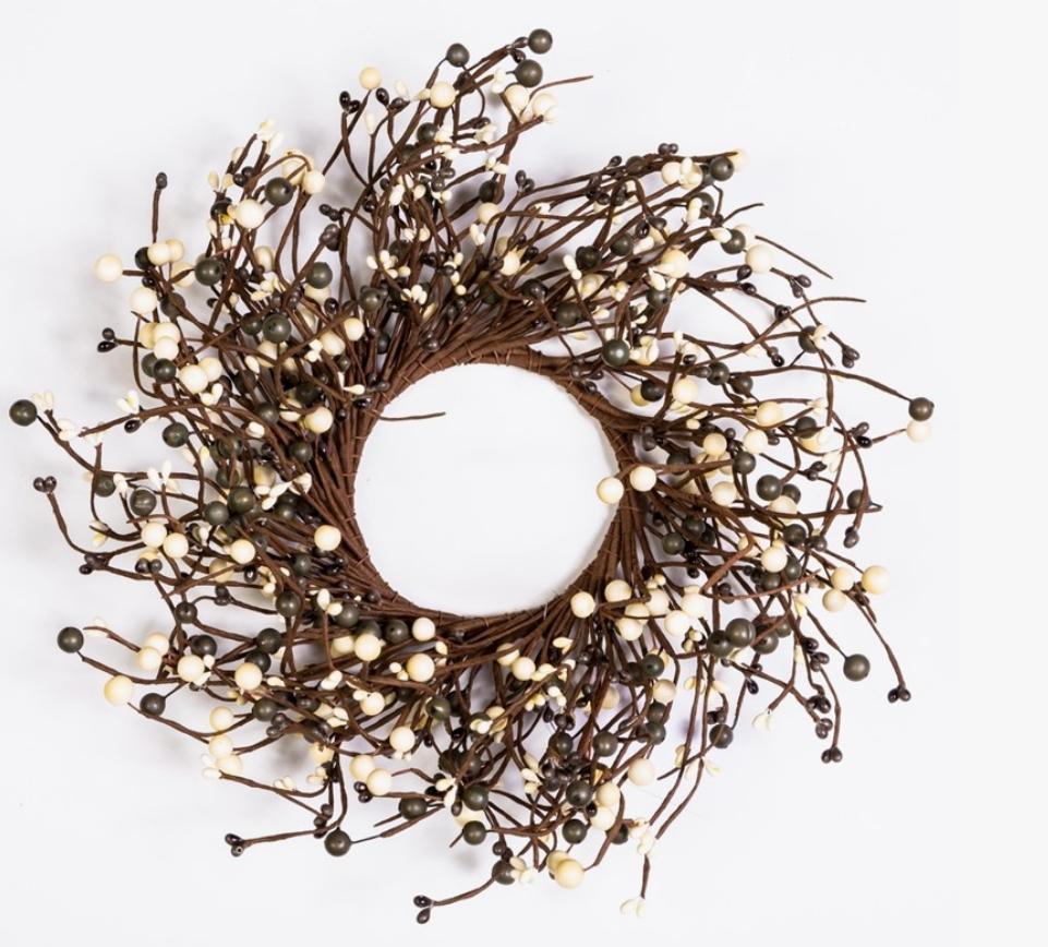 Berry Wreath Olive and Cream Hues