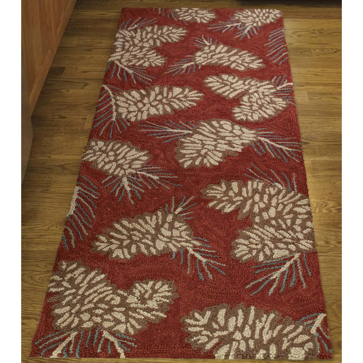 Pinecone Hook Rug Runner