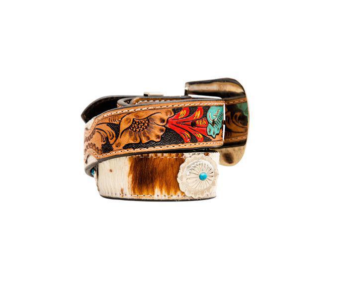 Myra Cummerband Hand-Tooled Concho Belt (S-6882)
