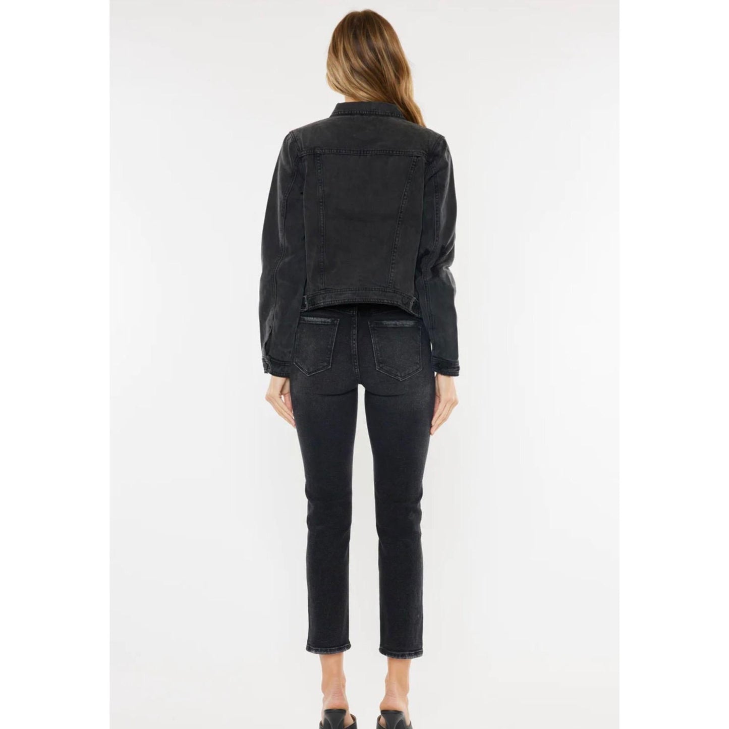 KanCan Henney Classic Trucker Jacket (Dark Grey)