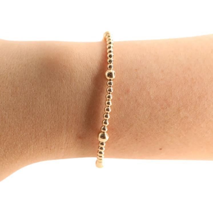 Beaded Blondes Olive Bracelet in Gold