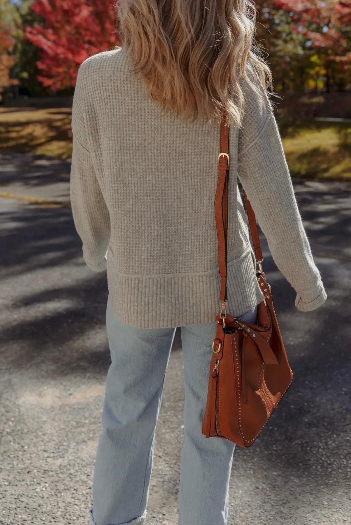 Waffle Sweater (Tan)