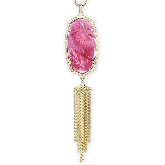 Kendra Scott Rayne Long Pendant Necklace in Berry Illusion
