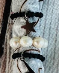 Ivory Pearl Stretch Bandana Charm