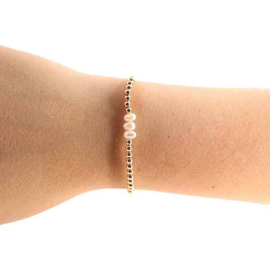 Beaded Blondes Harper Bracelet in Gold