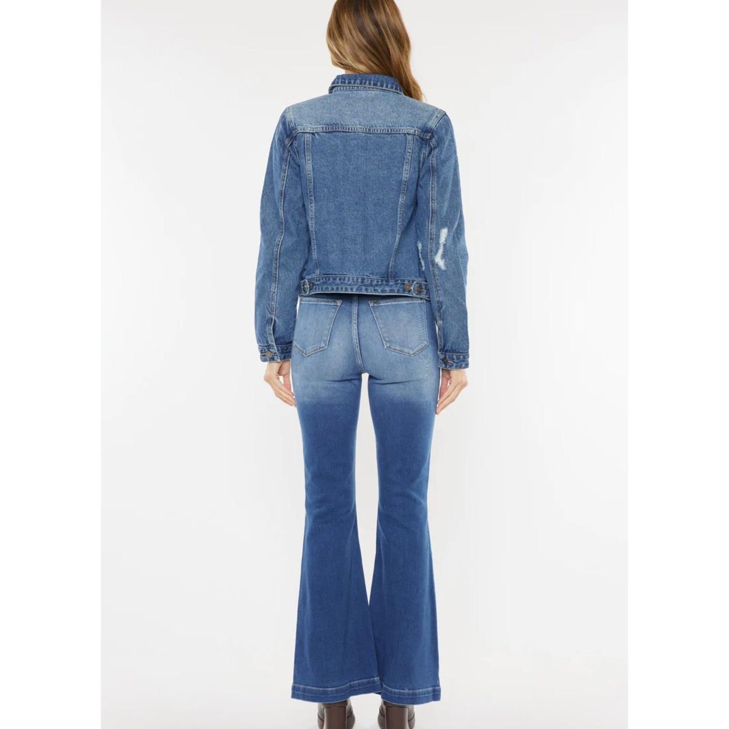 KanCan Henney Classic Trucker Jacket (Dark Wash)