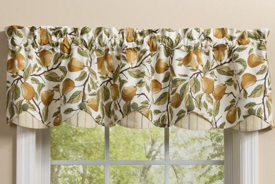 Park Design Golden Pear Lined Scalloped Valance