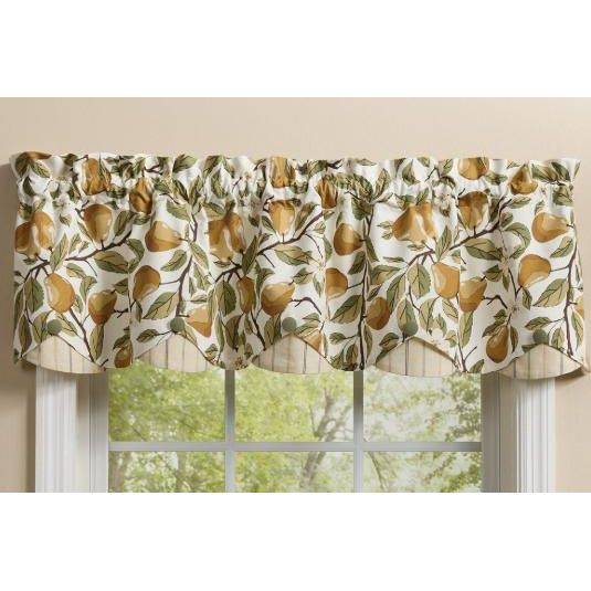 Park Design Golden Pear Lined Scalloped Valance