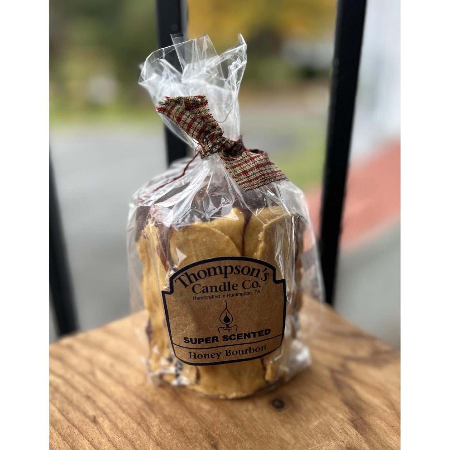 Thompson's Candle Honey Bourbon Medium Chunk Candle