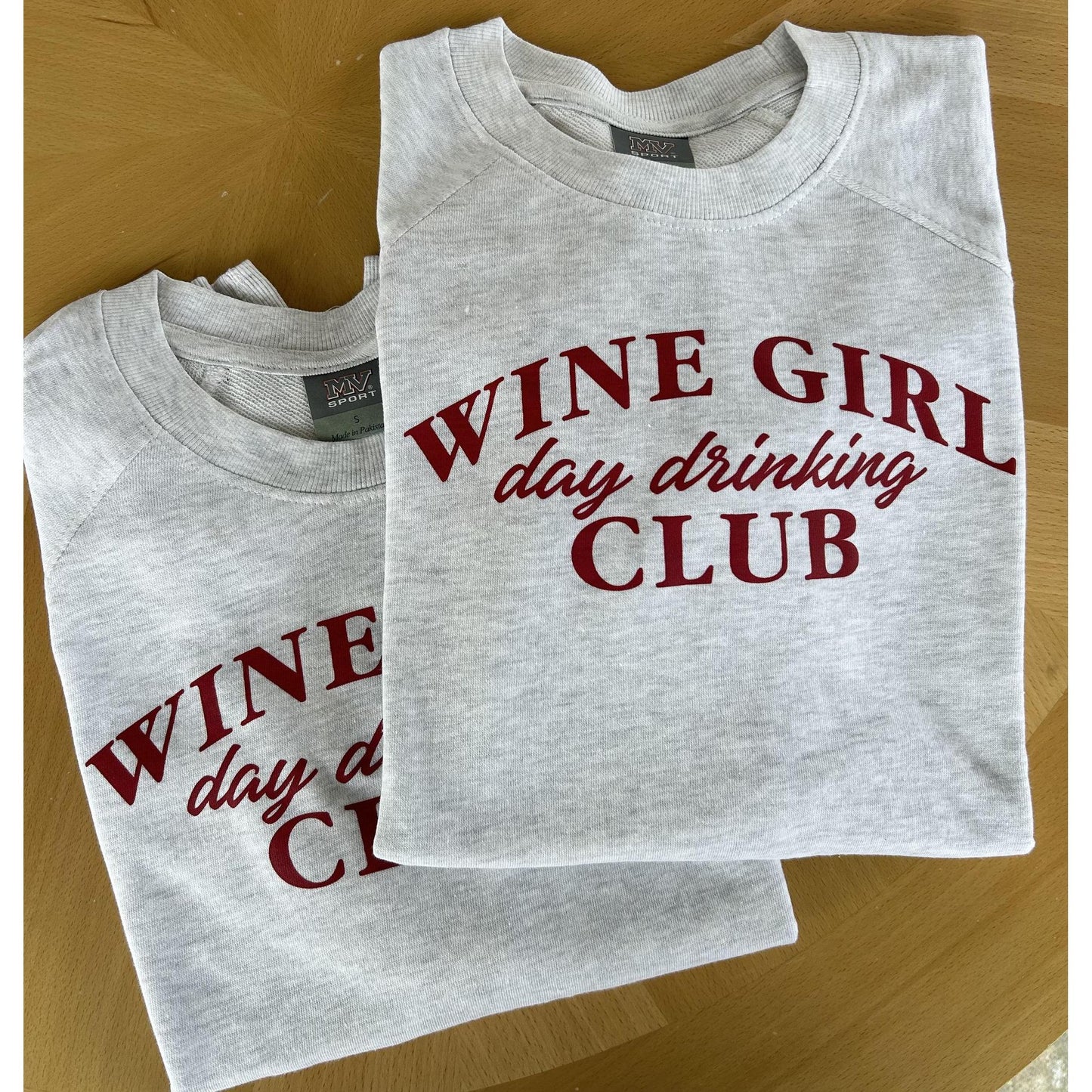 Wine Girl Day Drinking Club Crewneck Tee
