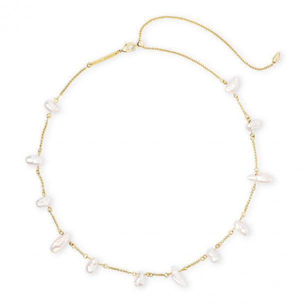 Kendra Scott Krissa Short Strand Necklace in Baroque Pearl