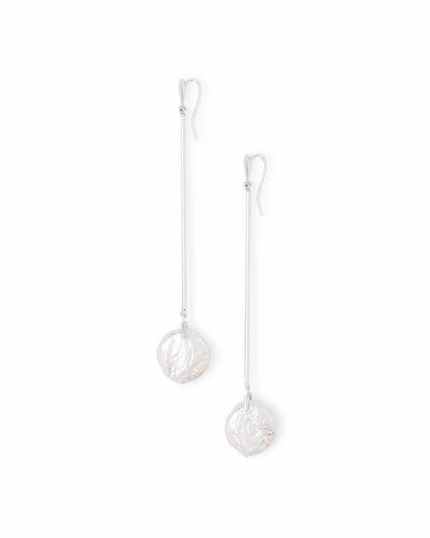 Kendra Scott Lizbeth Sliver Drop Earrings in Pearl