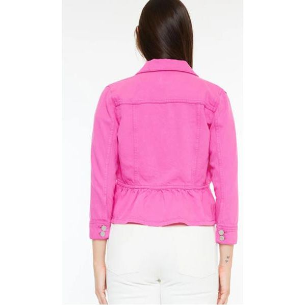 KanCan Marilou Peplum Denim Jacket