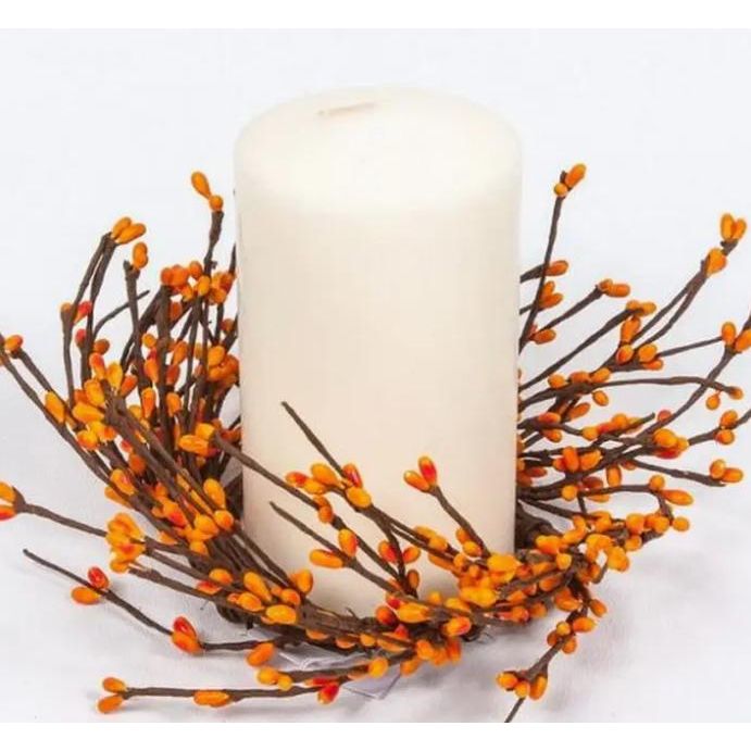 Rice Berry Candle Ring (Orange)