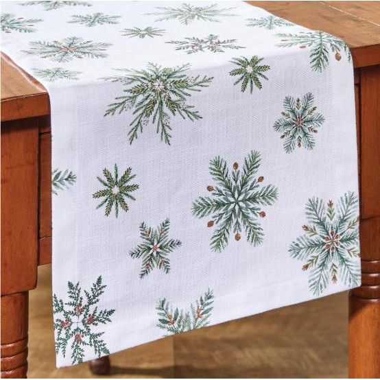 Williamsburg Holiday Snowfall Table Runner