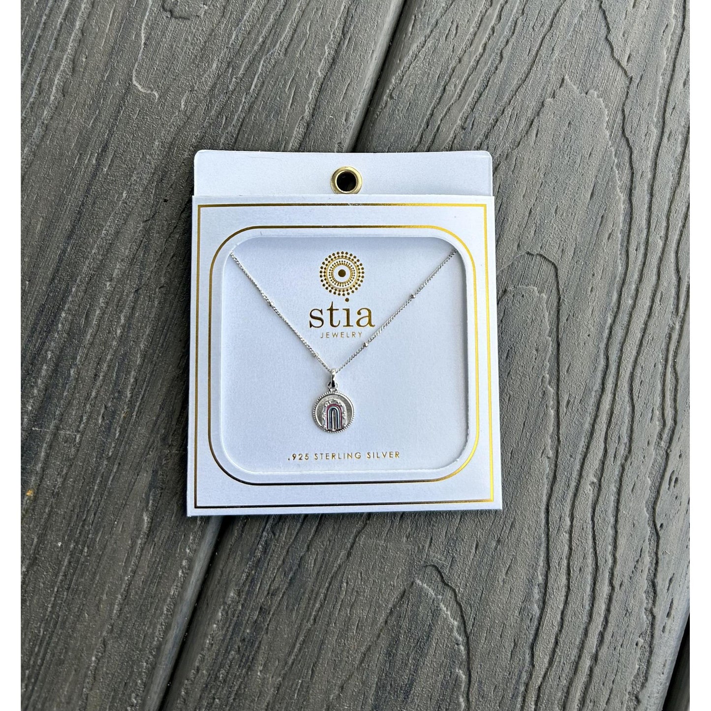 Sterling Silver Small Rainbow Necklace