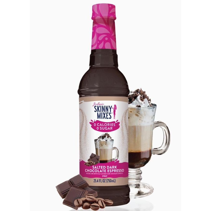 Jordan's Skinny Mixes Sugar Free Salted Dark Chocolate Espresso Syrup