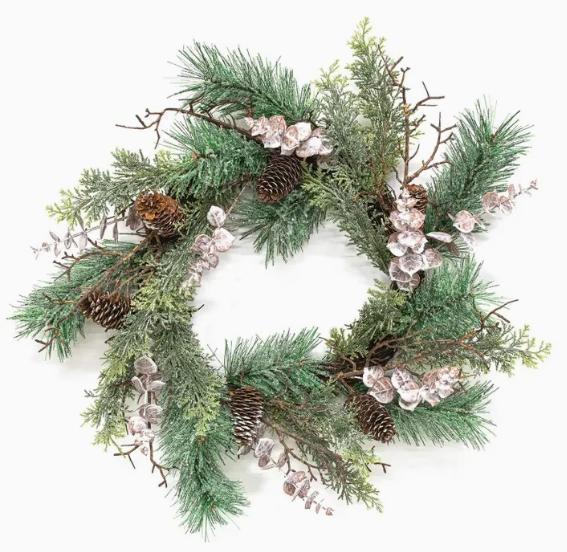 Icy Woodland Pine & Eucalyptus Wreath