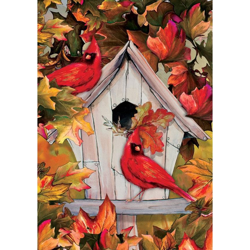 Cardinal Birdhouse Flag