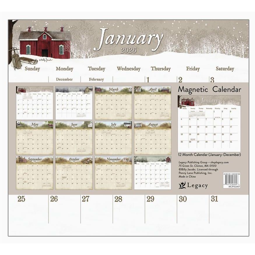 The Road Home 2026 Magnetic Calendar Pad