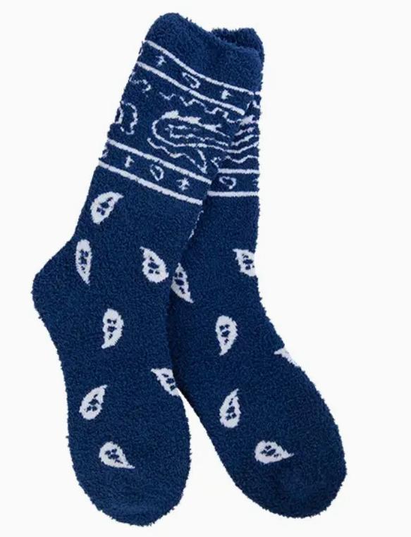 World's Softest Socks Cozy Collection (Bandana Navy)