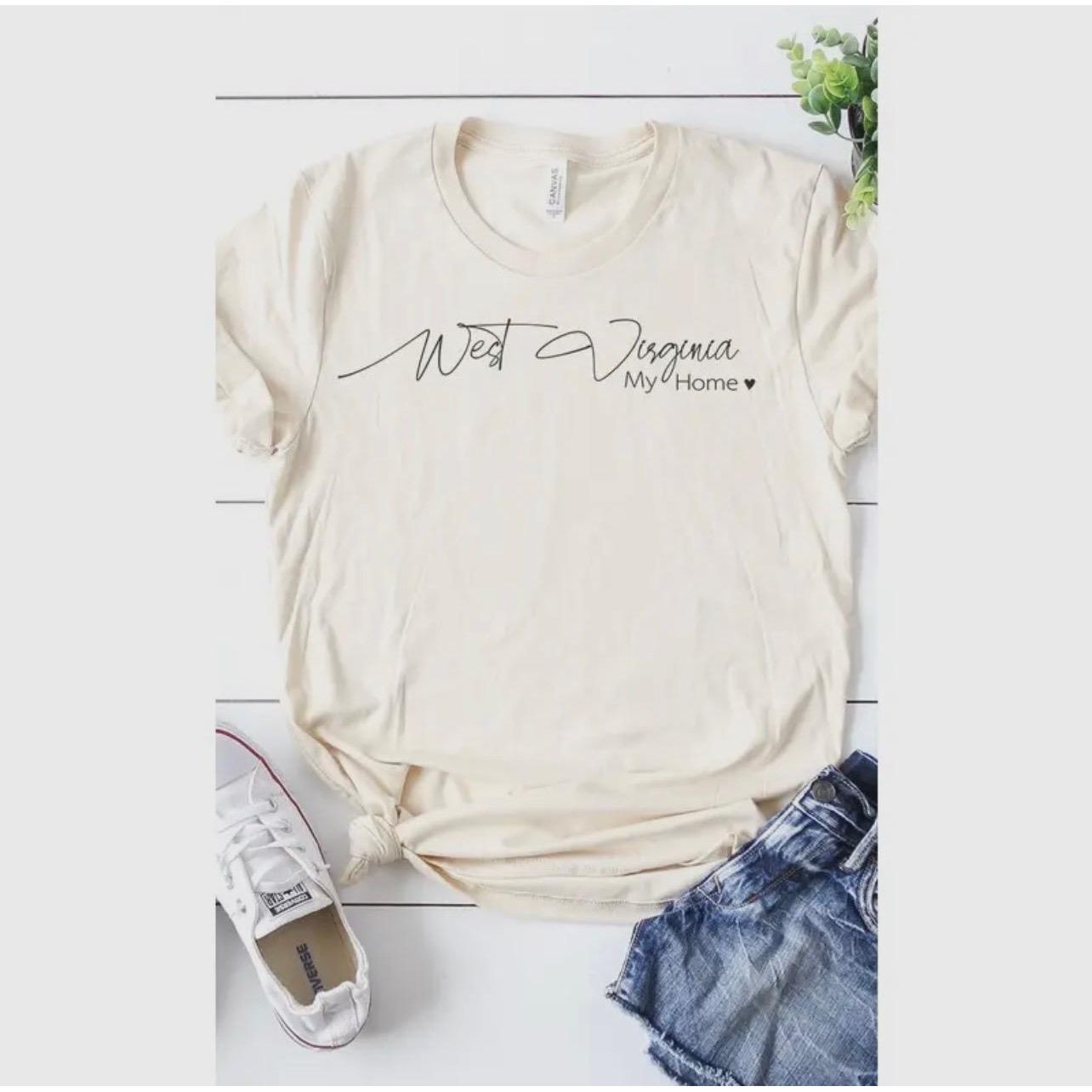 West Virginia My Home Tee (Cream)