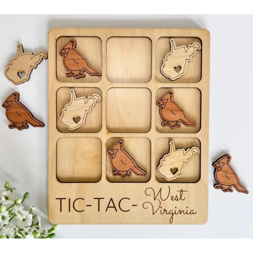 West Virginia State Gift - Tic-Tac-Toe Wv Game