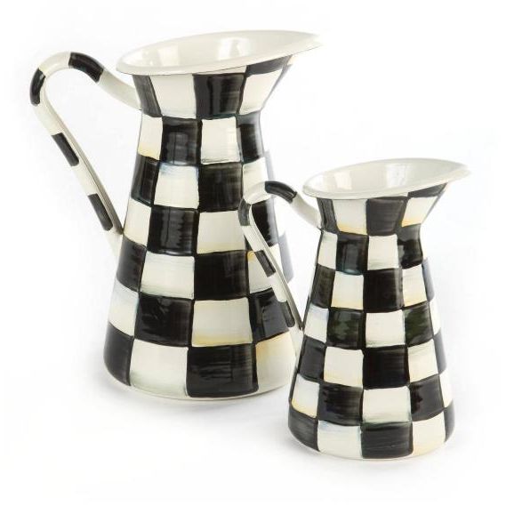 Mackenzie Childs Courtly Check Practical Pitcher (Small)